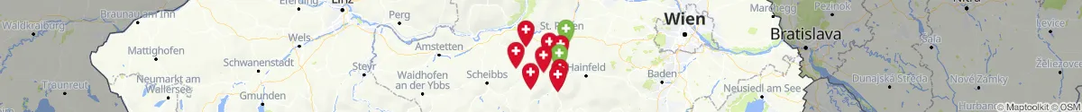 Kartenansicht für Apotheken-Notdienste in der Nähe von Rabenstein an der Pielach (Sankt Pölten (Land), Niederösterreich)